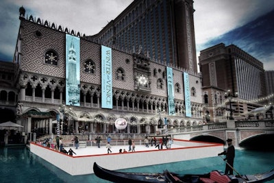 The Venetian and the Palazzo Las Vegas have introduced 'Winter in Venice,' which offers 49 days of holiday festivities held throughout both resorts from November 21 to January 8. The ice rink is available for buyout.