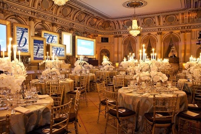 Monday evening's summit's session with Victoria Beckham was combined with dinner and set up in the grand ballroom.