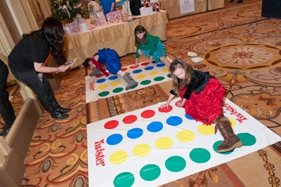 Young guests also played Twister on the ballroom floor.