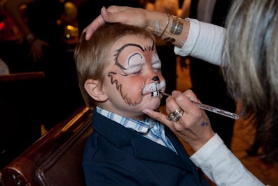 Face painting was available, and guests requested animal or sugarplum-fairy designs.