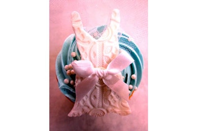 “Bride” cupcake with fondant dress