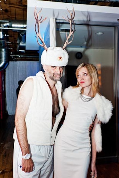 Russian millionaire Reiner Von Deer (played by staffer Milan Sukunda) circulated with his wife, welcoming guests to his party.