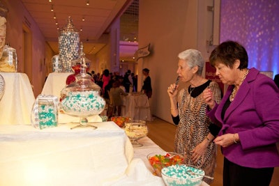 Guests could win candy by correctly guessing how many sweets were in a jar.