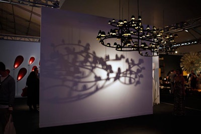 The latest chandelier in Frederik Molenschot’s CityLight series was showcased at the Carpenters Workshop Gallery. Shanghai's cityscape inspired the design.