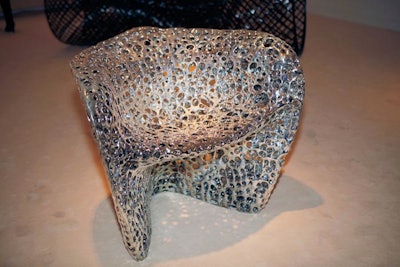 Designer Michael Young presented pieces from his series 'Works in China,' including the coveted silver hex chair.