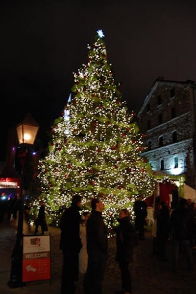 Eighteen-thousand lights and ornaments decorated the 45-foot white spruce tree in the centre of the market. The tree was donated by Trees Ontario.