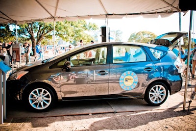 At the Gypsy Picnic festival in Austin, Texas, Filter Creative Group placed the vehicle under a tent to provide some shade.