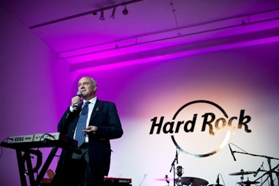 Early in the evening, Hamish Dodds, president and C.E.O. of Hard Rock Hotels & Casinos, spoke to the gathered guests about the changes and additions to the brand's properties.