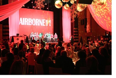 Airborne 11, a group that performed on TV show Canada Sings, sang during dinner.