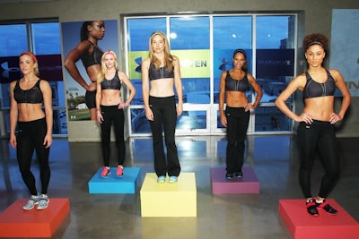 Under Armour models donned 2012 collection items for the editors to inspect at the beginning of the event.