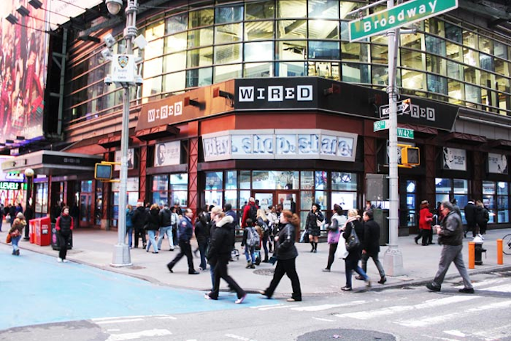The 2011 Wired Store sits inside the space that ESPN Zone occupied until this past summer. Although the location provided the magazine with an enormous amount of space, it required a larger investment in time to build a foundation for the various design elements.