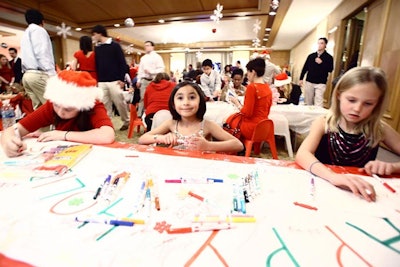 Another station had kids writing cheerful letters to the children in the Pediatric Bone Marrow Transplant Unit of the Georgetown University Hospital.