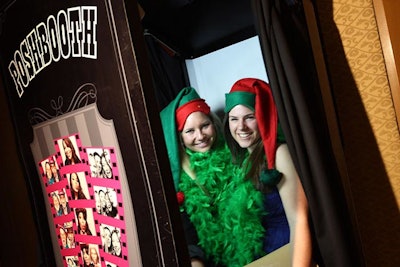 Poshbooth supplied a photo booth where guests could get into the holiday spirit, posing with Christmas-themed props.