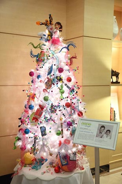 Patrick Baglino Jr. of ASID Interior Design designed the Christmas Candy Tree, with candies from Dylan's Candy Bar.