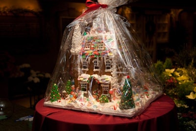An elaborate gingerbread house was raffled off.