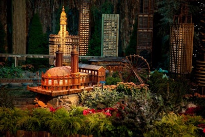 The exhibition is filled with more than 80 miniature replicas of Chicago landmarks.