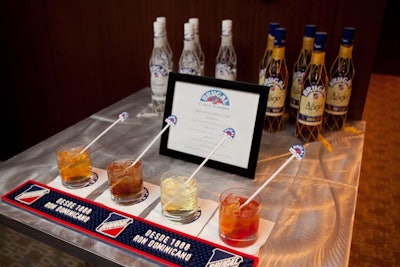 Sponsor Brugal served specialty rum cocktails.