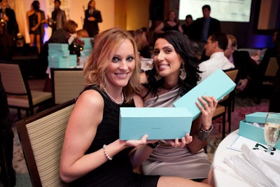 The evening included a blue box drawing, hosted by Tiffany & Co.