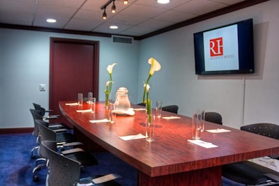 The Regency Miami Hotel's boardroom seats 10.