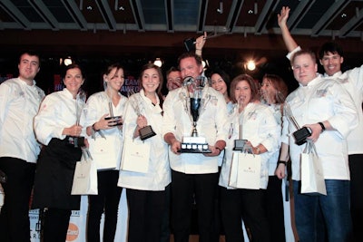 Mark McEwan and his team won the competition, and each received a trophy.