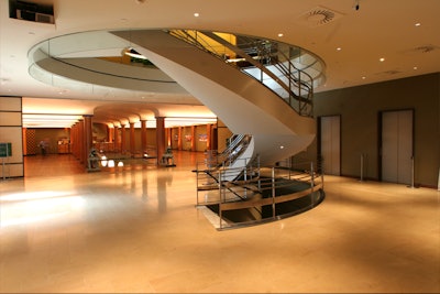 The Spiral Lobby extends into the Colonnade space and together measure 5,000 square feet.