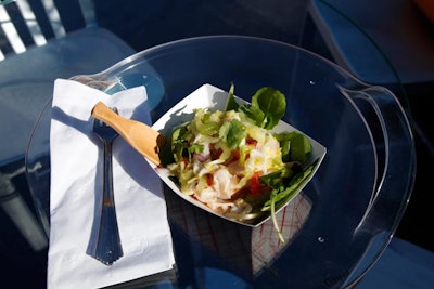 Chef Jeremiah served a conch salad from the Veuve Clicquot food truck.