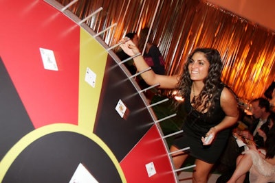 Guests could participate in a variety of games, including a spin-the-wheel contest that offered prizes ranging from spa gift certificates to Strega marinara sauce.