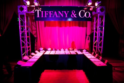 Tiffany & Company displayed jewelry for the silent auction at the event.