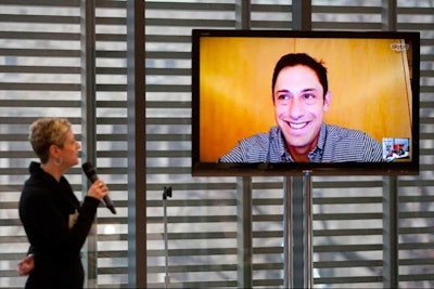 Jonathan Adler joined the group via Skype, and guests could ask him questions.