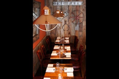 Menu items are designed for groups, as are long communal tables.