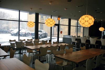 The casual venue can seat 60 at communal tables.