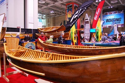 The show also featured canoes, kayaks, boating equipment, and apparel.