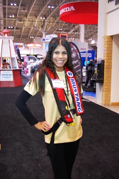 Canadian Boat Shows staffers wore branded life-vest uniforms.