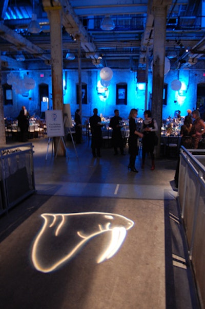 A walrus was projected onto the floor at the entrance. Walrus imagery also graced a few of the walls of the Fermenting Cellar.