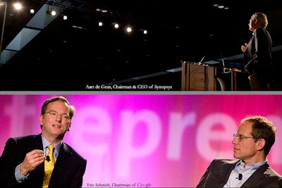 Eric Schmidt, Google chairman, Aart de Geus, Synopsys chairman