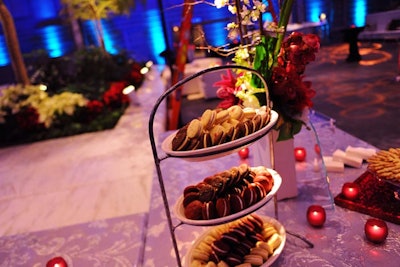 Dessert stations also included stacked trays of mini whoopie pies.