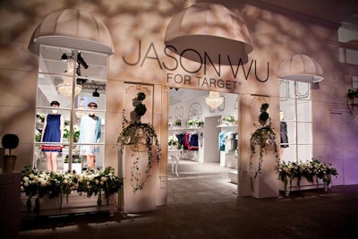 Like many of the retailer's previous launches, the preview for the Jason Wu for Target collection allowed guests to shop on site. A fully enclosed space designed to look like a free-standing French boutique housed the shopping area, separating it from the sections used for the performance and the reception.