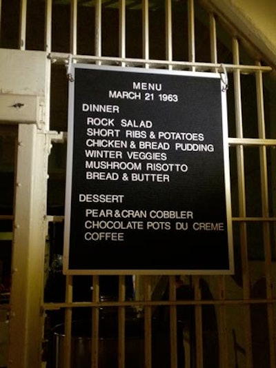 The menu was posted on foam menu boards, identical to the ones used in 1963 at the facility.