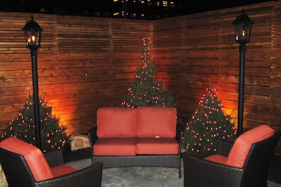 The terrace is heated in the wintertime and available for receptions year-round.