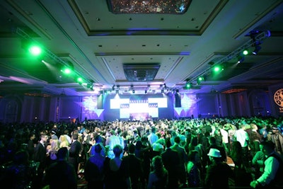 Some of the action played out in the International ballroom, which was open to all ticket-holders.
