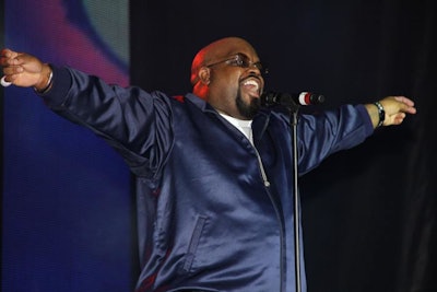 Cee Lo Green took to the stage at the end of Sunday night's performance.