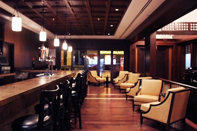 Rustic interiors with a brown and beige color palette fill RWPrime Steakhouse.