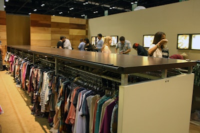 Billabong created two 30- by 50-foot enclosed booths, one for its men's line and the other for juniors. Inside the junior's booth, a platform on top of the product display served as a runway for models.