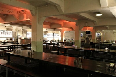 Guests dined in the former mess hall.