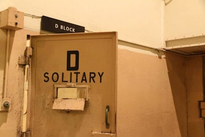 The show's premiere screened in cellblock D, where the worst-offending prisoners were housed and solitary confinement took place.