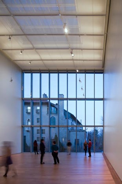 The airy structure incorporates plenty of glass and natural light.