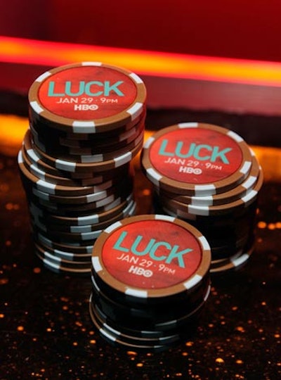 Logoed poker chips on tabletops at the Mix after-party kept the show top of mind.
