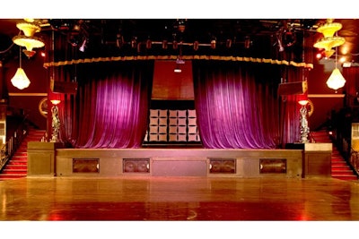 Main Stage with curtains pulled