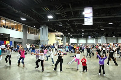 Dancers of all ages moved along to top-40 hits in the 'Zumba Zone.'