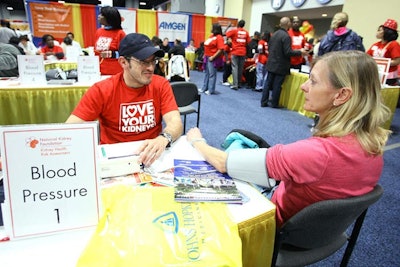 The expo provided free health testing and screening to visitors, including blood pressure screenings.